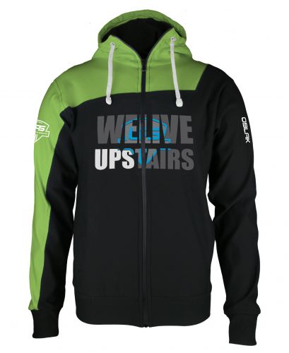 HOODIE WE LIVE UPSTAIRS BK